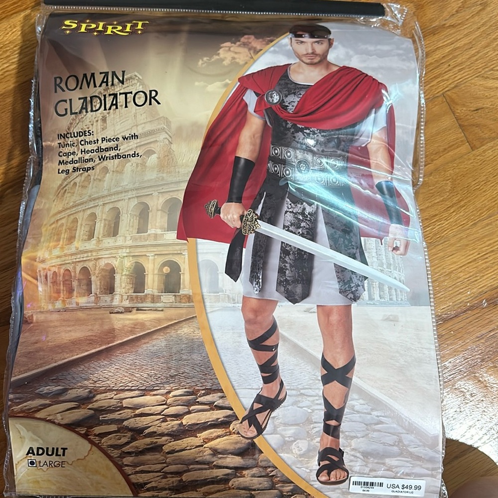 Men’s Roman Gladiator costume Large like new
